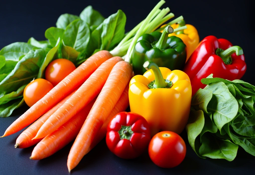 Värikkäät kasvikset tason päällä